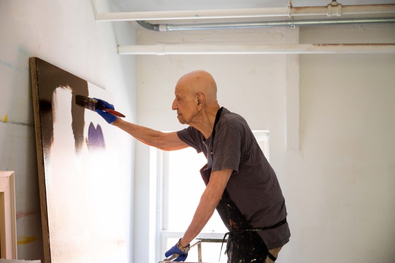 Alex Katz in his downtown studio, New York City, 2024. Photo: Naeem Douglas