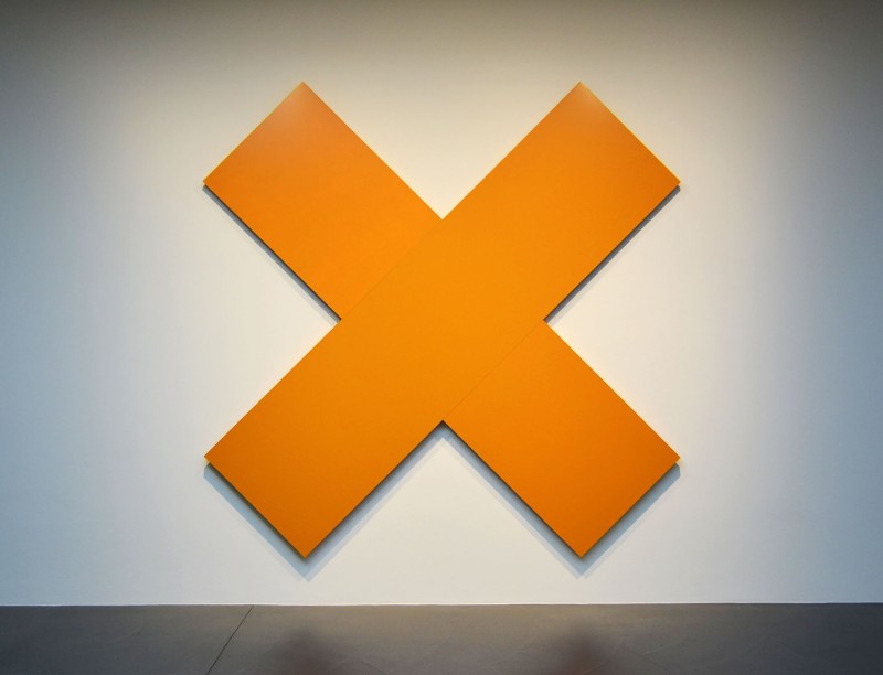Olivier Mosset, Orange Cross, 2017