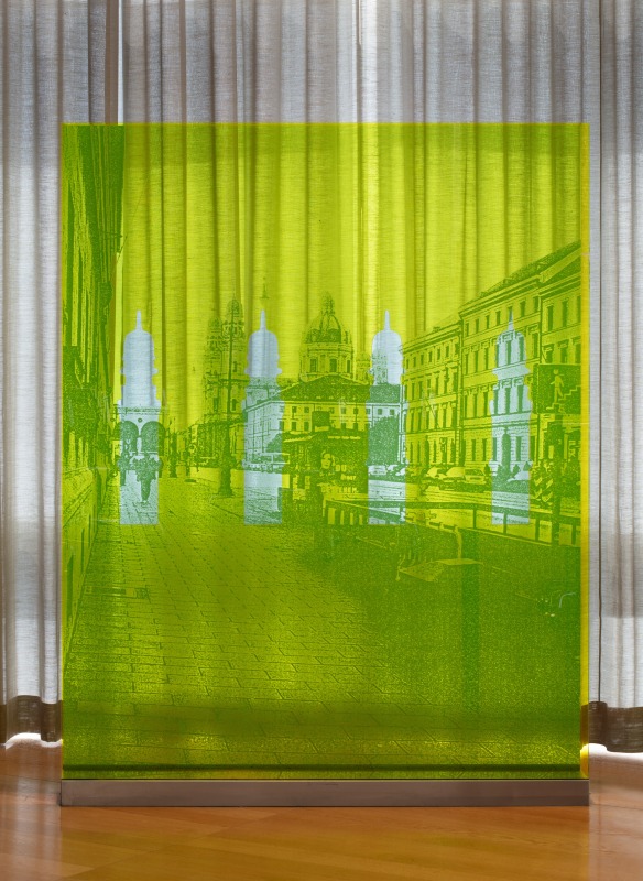 Plexiglass sculpture with neon colours