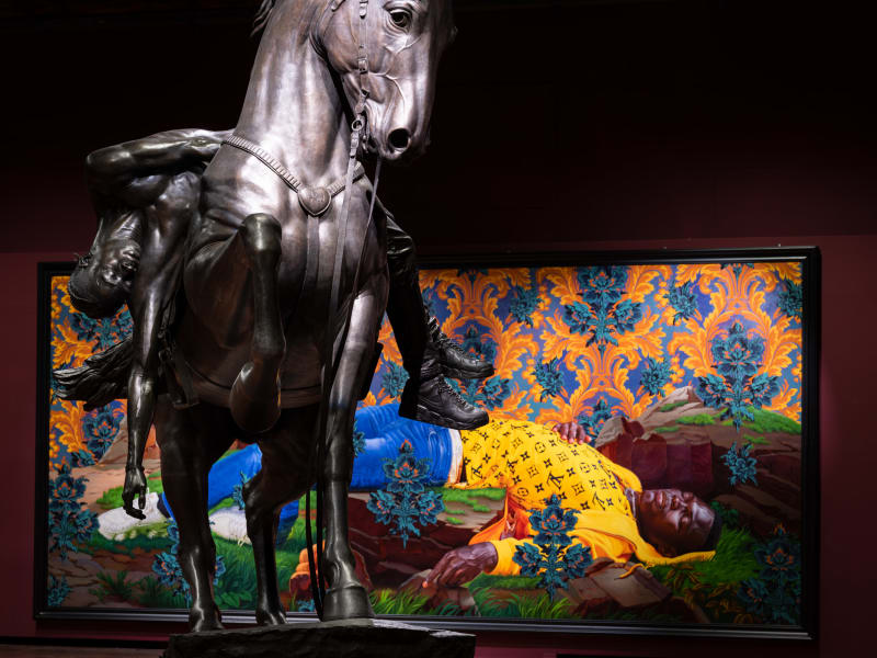 Kehinde Wiley Addresses Vulnerability and Resilience in a New Series of Monumental Portraits and Bronze Figures