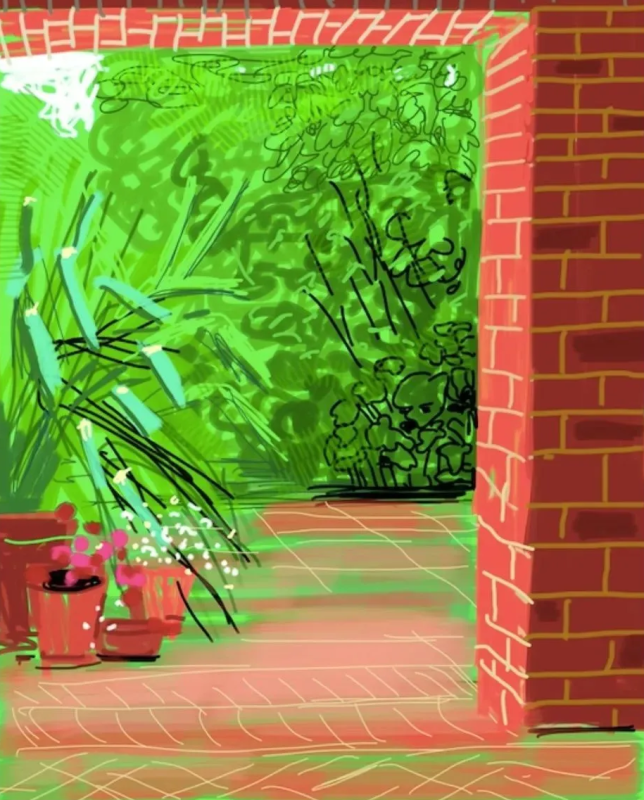 David Hockney, No. 315, 1 August 2010, iPad drawing, © David Hockney