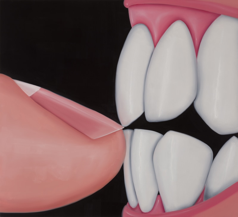 Tomasz Kręcicki<br><b>Teeth</b>, 2023<br><br>Oil on canvas<br>143,2 x 157,3 cm<br><br>
