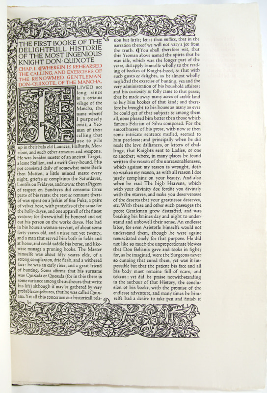 <b><i>The History of the Valorous and Wittie Knight-Errant Don Quixote of the Mancha. Parts I and II</i>, by Miguel de Cervantes Saavedra</b>