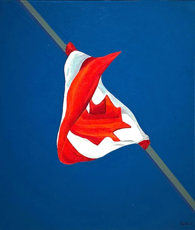 <a href="https://summergracegallery.com/artists/434-charles-pachter/works/1213-charles-pachter-flag-blue/">Charles Pachter</a>