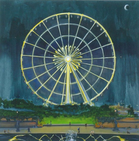 <p>Millennium Wheel, 2002-3<br /><em>Oil on canvas, 82 x 82 in</em></p>