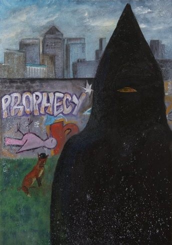 <p>Prophecy, 2006<br /><em>Oil on wood, 43 x 31 cms 16.94 x 12.21 inches</em></p>