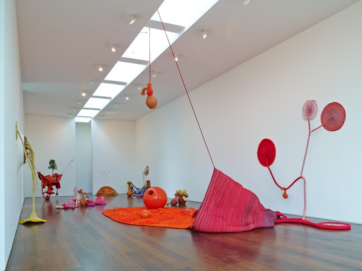 <p>Installation View, Maria Nepomuceno, TRANS, Gallery II, Victoria Miro, 16 Wharf Road, London N1 7RW, 2014</p>