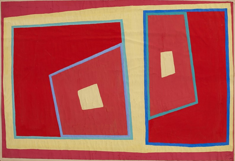 <p>Architectural Exercise In Colour and Form No. 6, 1962<br /><em>Gouache on paper and card, 52 x 76.7 cm, 20 1/2 x 30 1/4 in</em></p>