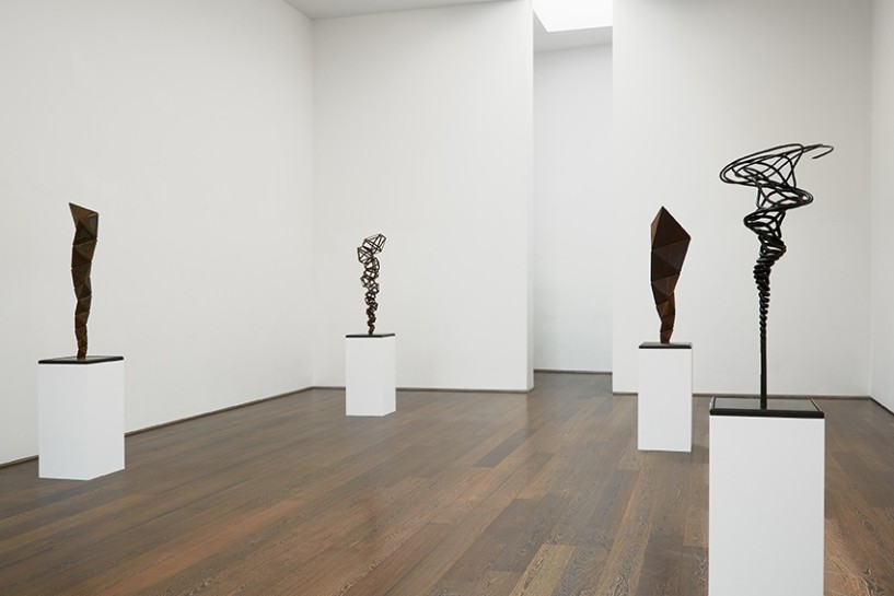 <p>Installation View, Conrad Shawcross, <i>Inverted Spires and Descendent Folds</i></p><p>10 June - 31 July 2015.<em> <br /></em></p><p>Gallery II, Victoria Miro, 16 Wharf Road London N1 7RW</p>