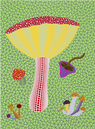 <p>Mushrooms AOWN, 2010<br /><em>Acrylic on canvas, <span style="line-height: 1.5em;">130.3 x 97 x 3 cm </span><span style="line-height: 1.5em;">51 1/4 x 38 1/4 x 1 1/8 in</span></em></p>