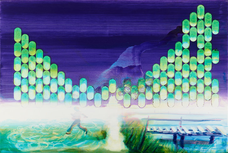 <p>Life in Front of Fiction, 2012<br /><em>Acrylic on canvas, <span style="line-height: 1.5em;">81 x 120 cm </span><span style="line-height: 1.5em;">31 7/8 x 47 1/4 in</span></em></p>
