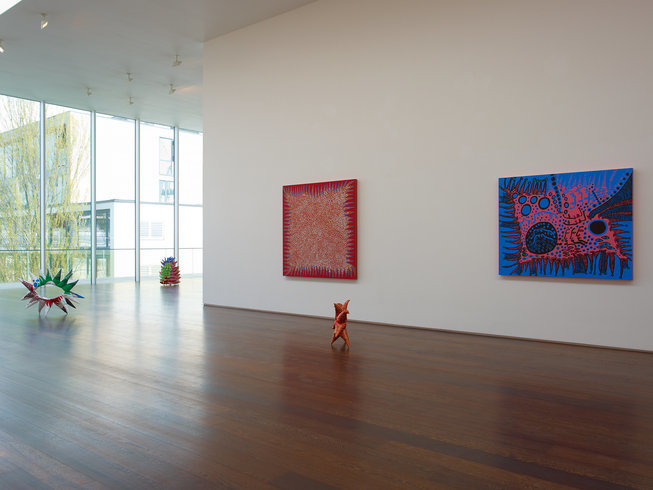 <p>Installation View, <em>Yayoi Kusama</em>, Gallery II, Victoria Miro, 16 Wharf Road London N1 7RW, 2013</p>