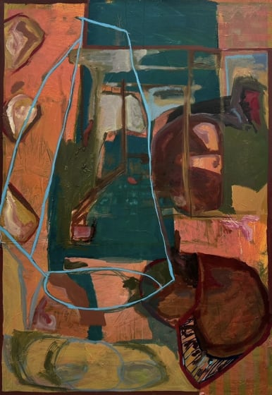 <p>Daisy Fulton</p><p><em>Can We Not Do It Right Now</em></p><p>acrylic, oil on canvas</p>