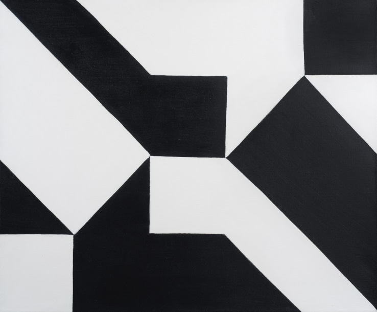 Black and White, c. 1968, oil on cotton duck