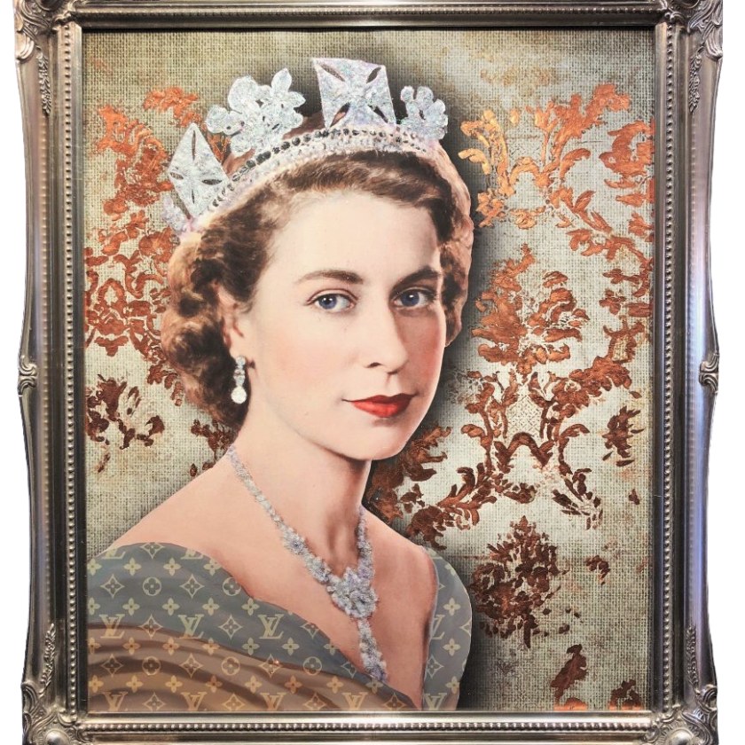 Elizabeth with Flock Wallpaper, 2019
