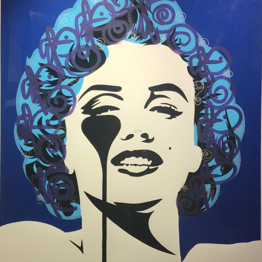 I Dream of Marilyn - Hand Embellished - Blue, 2021