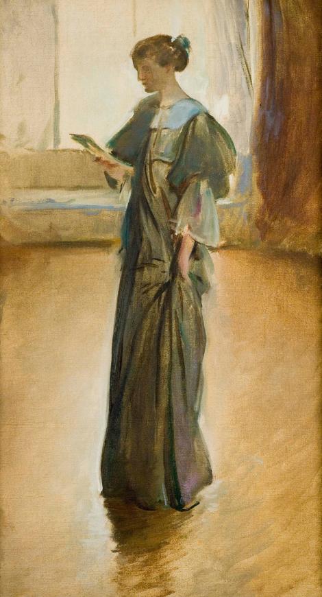 John White Alexander, Standing Woman Reading a Letter, Onteora Studio, circa 1912