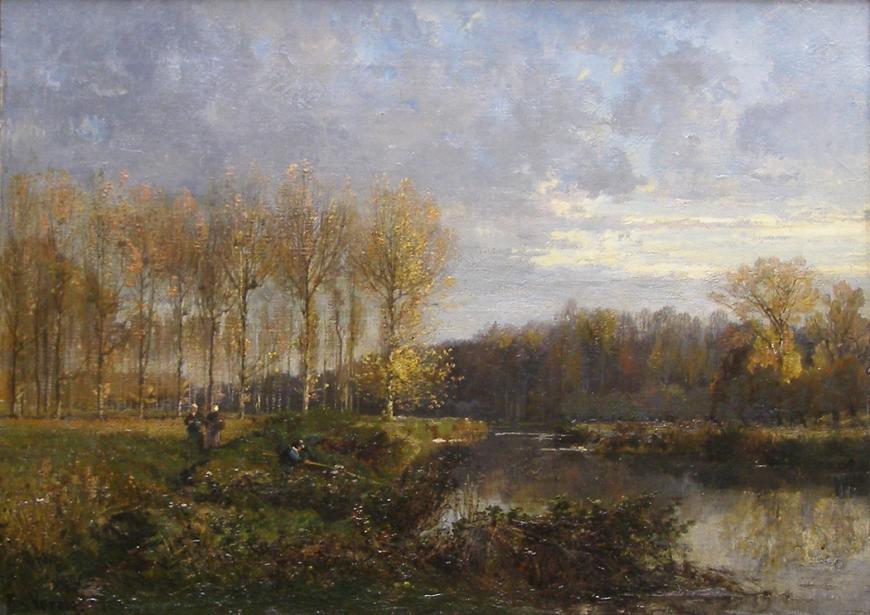 Alexandre René Veron, Pêcheurs et Paysannes au Bord de la Rivière, 1875
