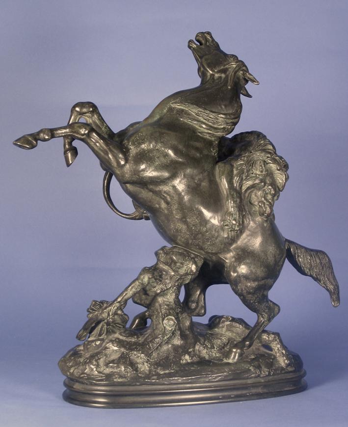 Antoine-Louis Barye, Cheval Surpris par un Lion