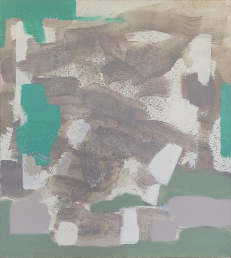 Carl Holty, Untitled (Tan, Green, White)
