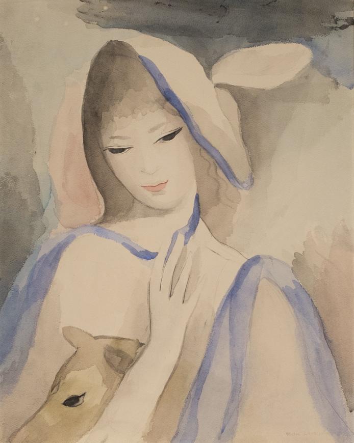Une Jeune Femme avec un Chien
