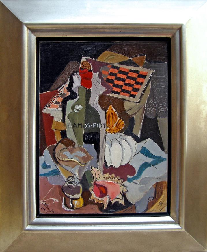 Untitled (Still Life with Game Board and Wine)