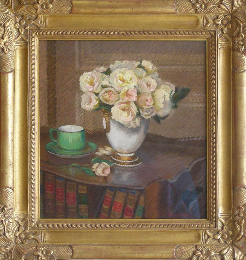 Vase de Roses et la Tasse Verte