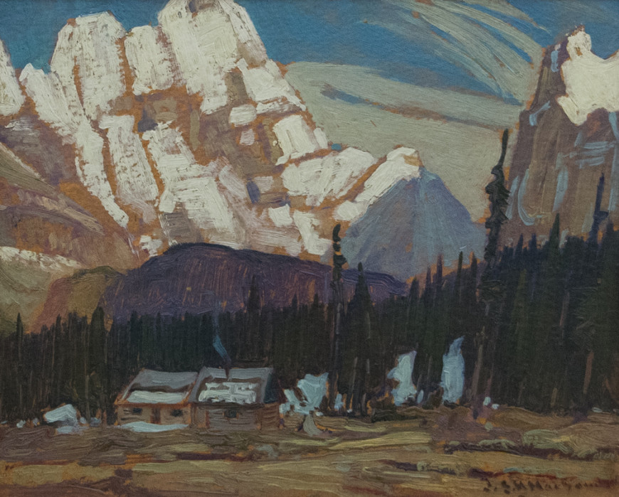 Hungabee Mountain from Old Lake O'Hara Camp - Montagnes Hungabee
