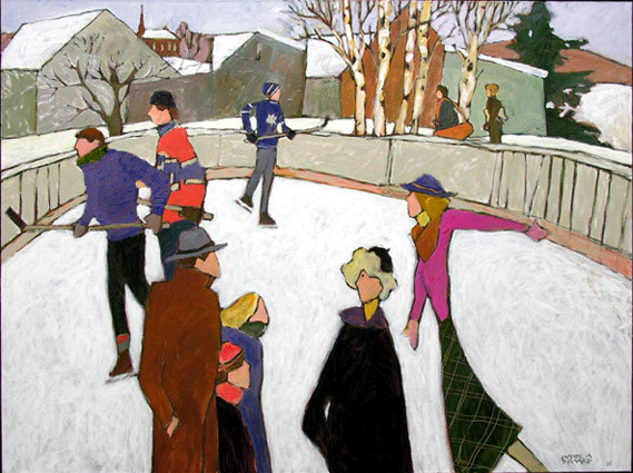 <span class="artist"><strong>Claude A. Simard, R.C.A.</strong></span>, <span class="title"><em>Quiet Winter Day - Journée paisible d'hiver</em>, 2008</span>