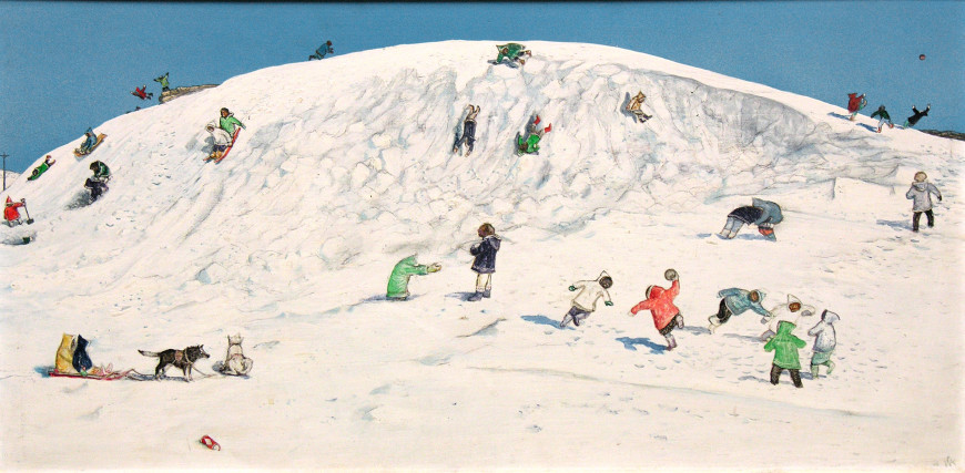 Eskimo Children Playing, Cape Dorset - Enfants esquimaux jouant dans la neige, Cape Dorset