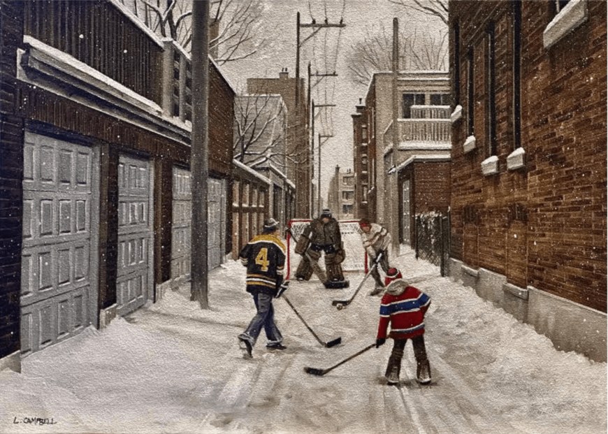 <span class="artist"><strong>Laurie Campbell</strong></span>, <span class="title"><em>Les Champions de la Ruelle</em>, 2025</span>