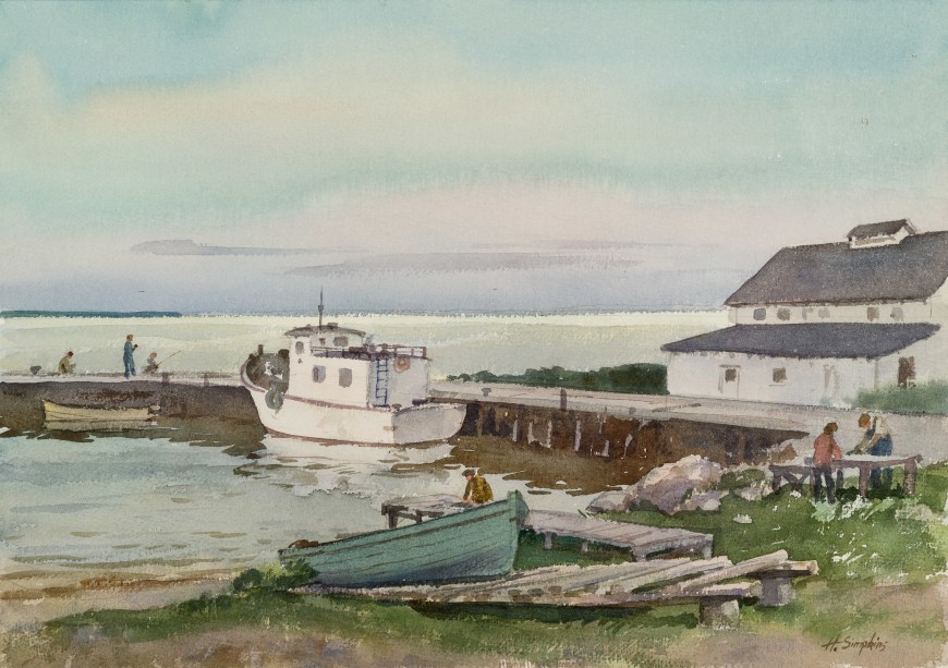 White Boat, Hecla Island, Manitoba - Bateau blanc, île Hecla, Manitoba