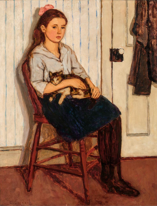 Girl and Cat - Jeune fille et chat