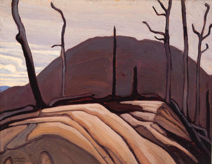<span class="artist"><strong>Lawren S. Harris</strong></span>, <span class="title"><em>Rock and Hill (Lake Superior Sketch CXXXII)</em>, 1922</span>