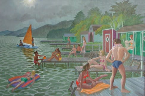 <span class="artist"><strong>Philip Surrey, C.M., LL.D., R.C.A.</strong></span>, <span class="title"><em>Lake Massawipi, North Hatley - Lac Massawipi, North Hatley</em>, 1960 (circa)</span>