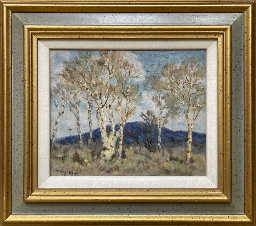 Landscape with birch trees