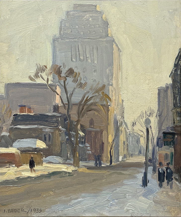 <span class="artist"><strong>Jack Beder</strong></span>, <span class="title"><em>Metcalfe St.</em>, 1933</span>
