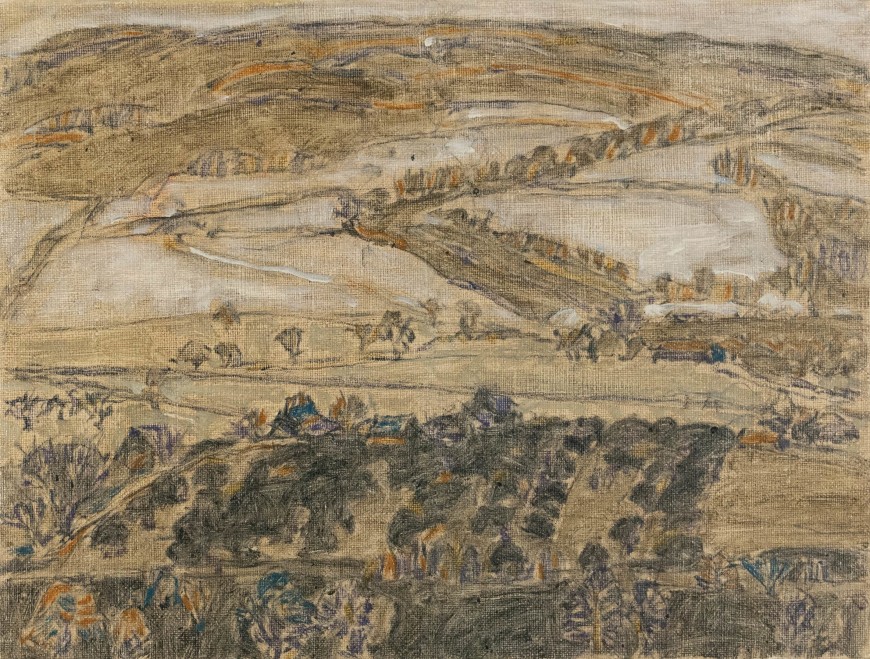 <span class="artist"><strong>David Milne</strong></span>, <span class="title"><em>Orchard in the Brown Valley</em>, 1922 (possibly November 1)</span>