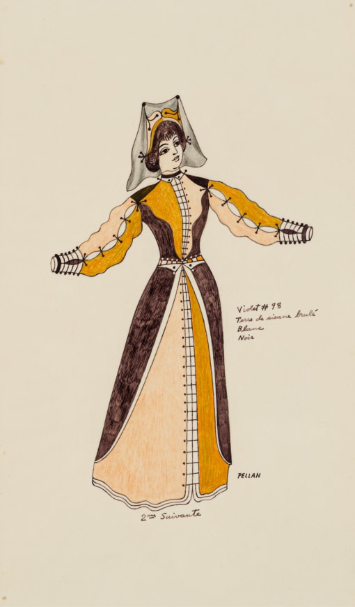 <span class="artist"><strong>Alfred Pellan</strong></span>, <span class="title"><em>2ème Suivante (2nd Lady-in-waiting)</em>, 1967</span>