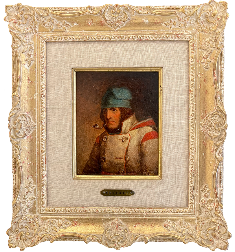 Canadian Habitant in Blue Tuque, a Self-Portrait