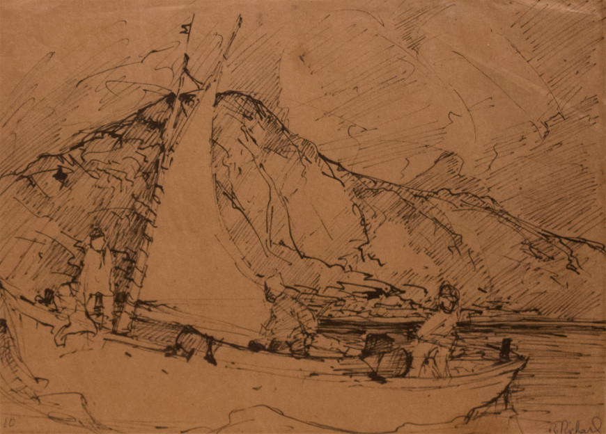 <span class="artist"><strong>René Richard</strong></span>, <span class="title"><em>La goélette. Fjord Adluylik, Ungava</em>, 1951 (circa)</span>