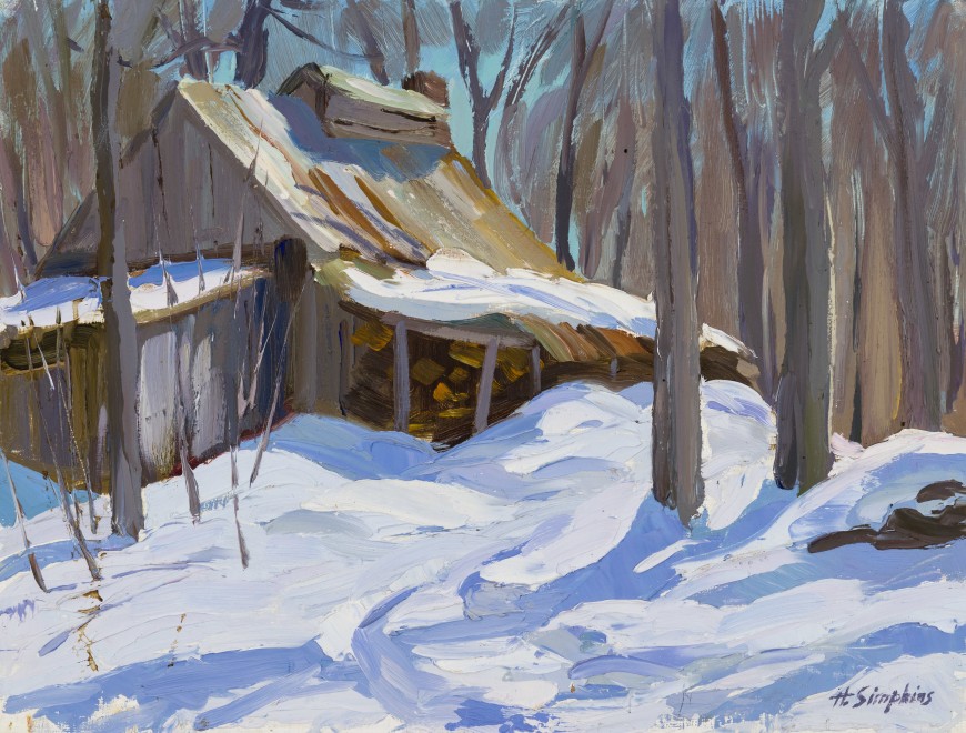 <span class="artist"><strong>Henry J. Simpkins</strong></span>, <span class="title"><em>Sugar Camp with Woodshed</em></span>