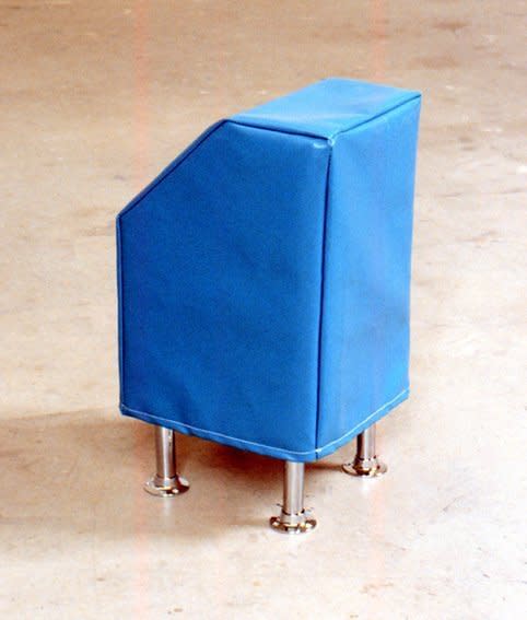 Turquoise leatherette box (2001) + Our official instruction (Associative Photograph #1), 2004