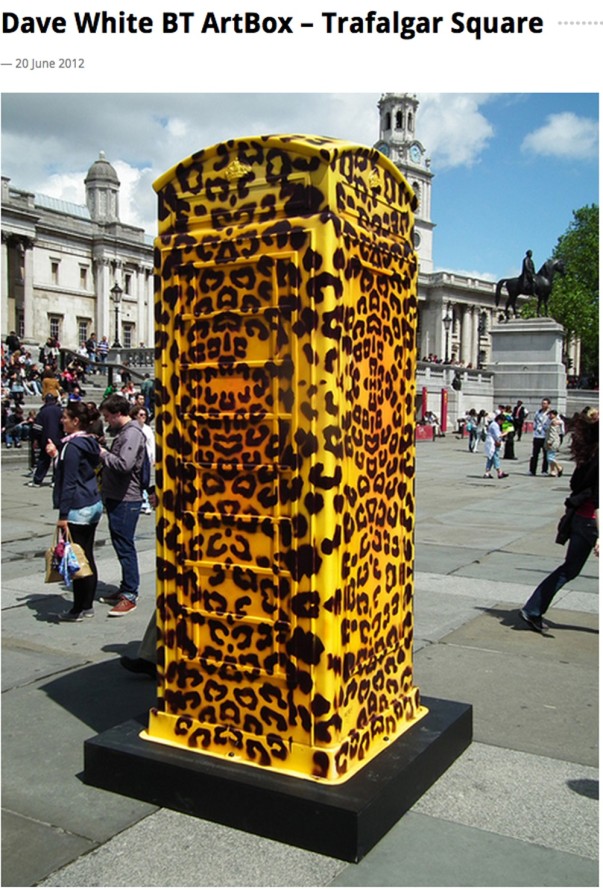 Dave White BT Art Box in Trafalgar Square