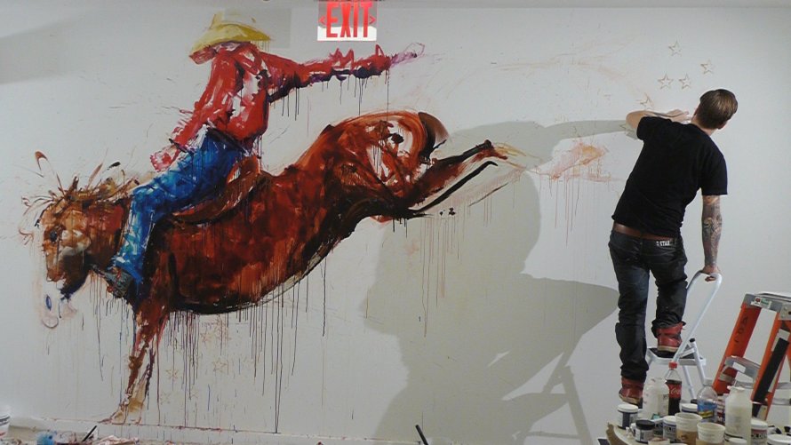 Aol New York Mural, Rodeo Rider - A photo reportage