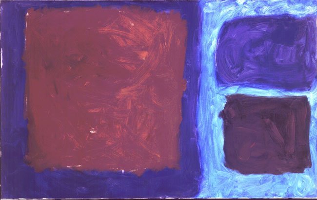 <strong>Patrick Heron</strong>, <em>Blues with Brown Area : December 1962 PH.62/O/46</em>, 1962