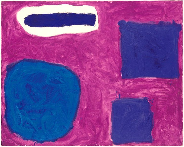 <strong>Patrick Heron</strong>, <em>Three Blues in Violet (with White) : December 1961 PH.61/0/19A</em>, 1961