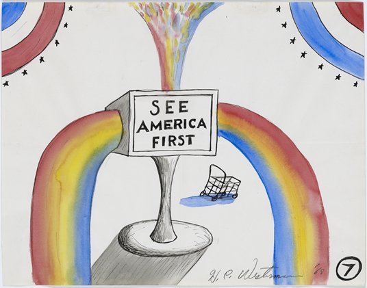 <strong>H. C. Westermann</strong>, <em>See America First (Untitled #7)</em>, 1968