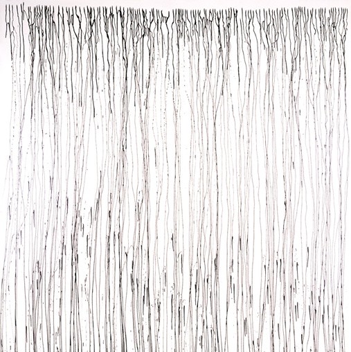 <strong>Ian Davenport</strong>, <em>Satin Black on White from the Bottom to the Top</em>, 1989