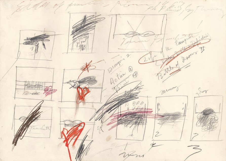 <span class="artist"><strong>Cy Twombly</strong></span>, <span class="title"><em>Untitled (Study of Painting)</em>, 1963</span>